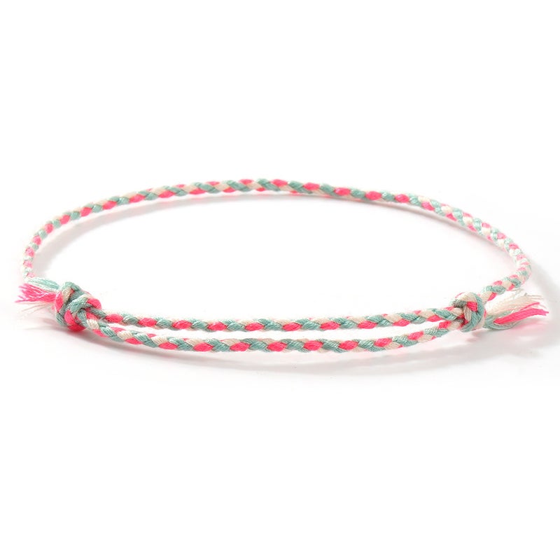 Bohemian Style Cotton Rope Braided Trendy Bracelet Bracelet For Men And Women Summer Beach Colorful Hand-Rubbed Friendship Rope Bracelet - Image 1